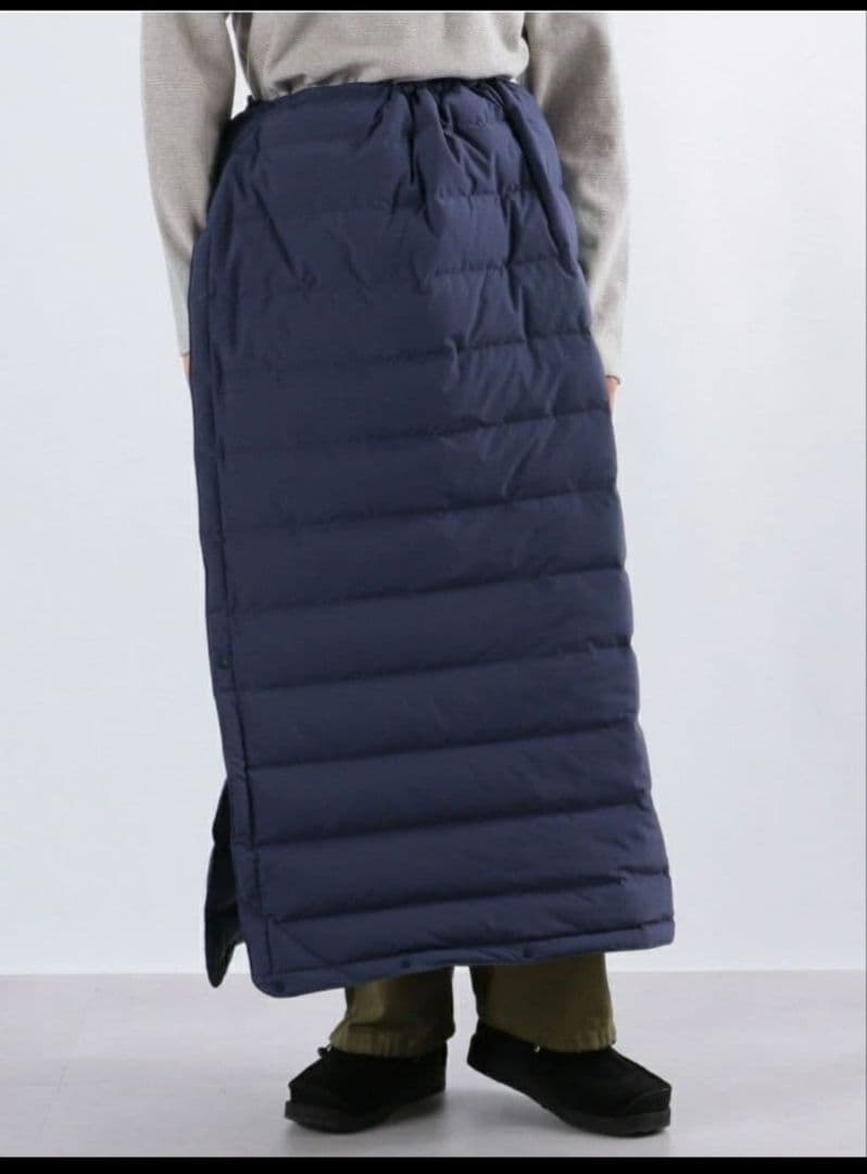 TAION SHIPS any別注 ダウン ポンチョ/ブランケット ブラック