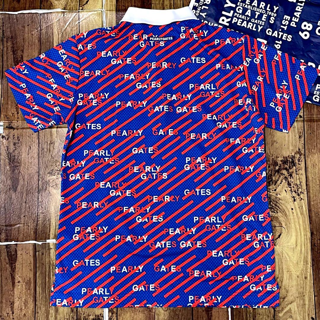 パーリーゲイツ　ポロシャツ　5 メンズ　PEARLYGATES 総ロゴ　L
