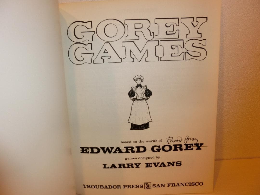 美本　GOREY GAMES　エドワードゴーリー　サイン本