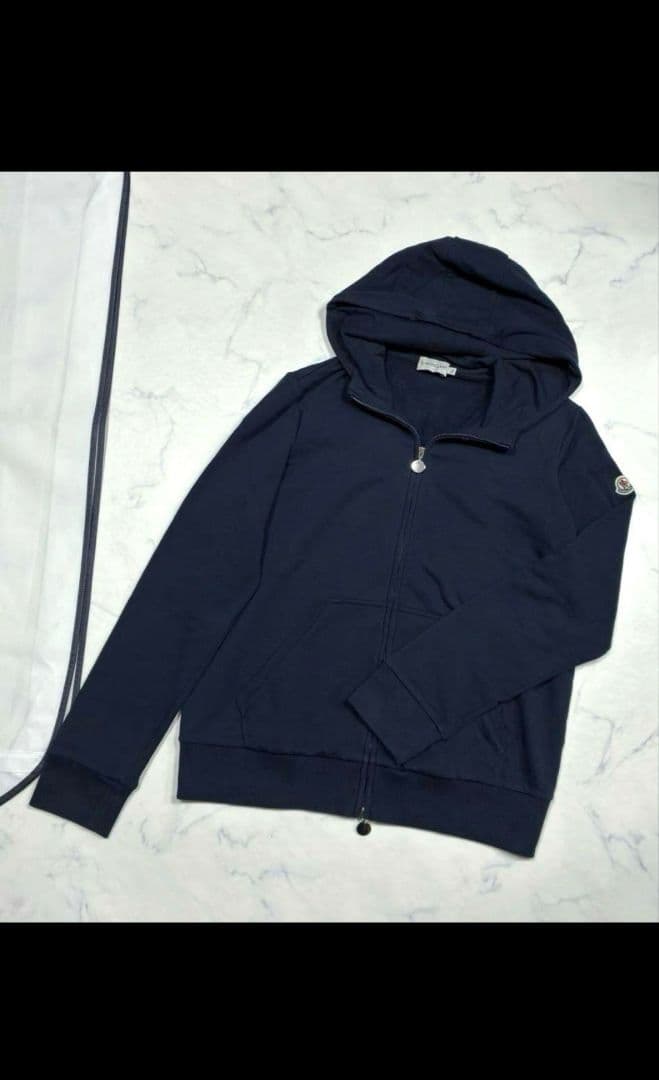 MONCLER ネイビー ジップアップパーカー サイズIX