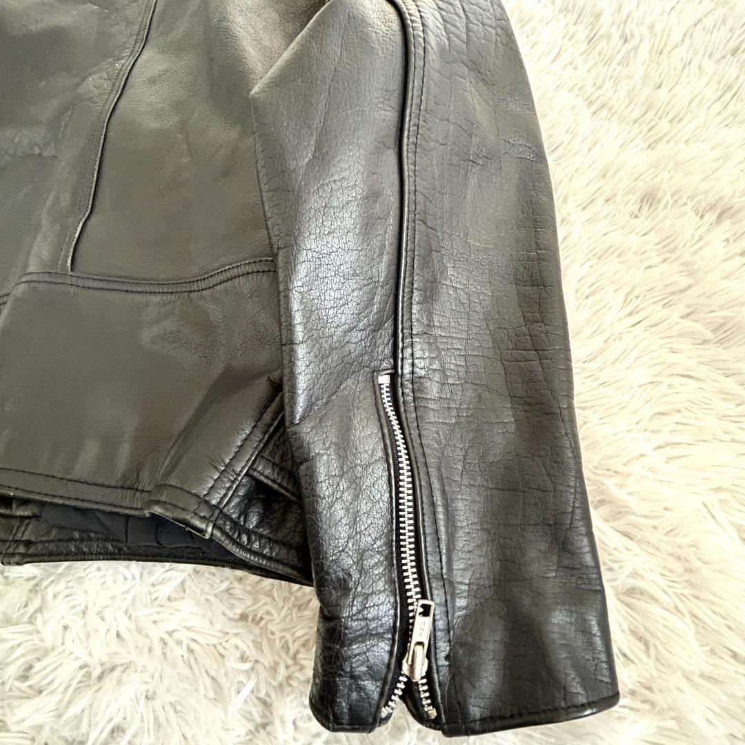 ライダースジャケット　ダブルライダース　本革　 レザージャケット カウレザー