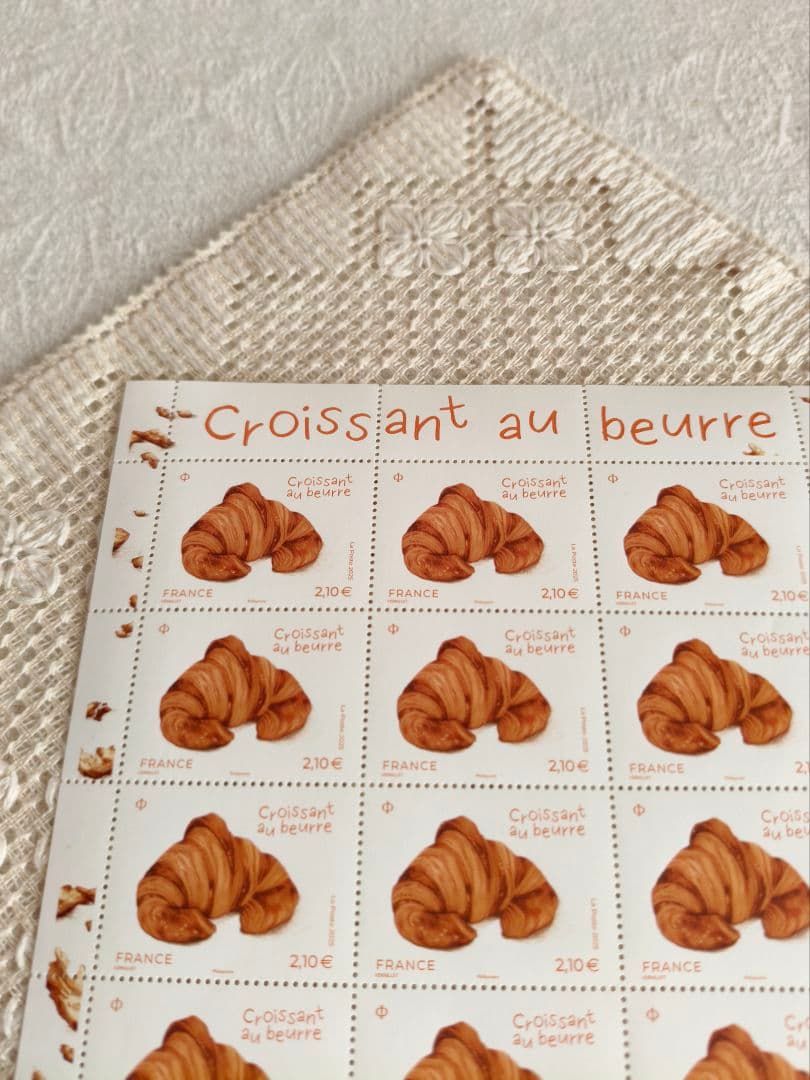【ａｎｃｏさま】la poste france ❀ クロワッサンの香り スタンプ