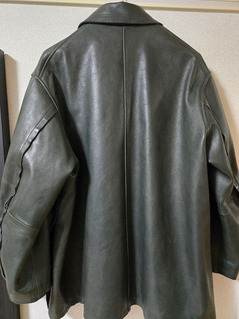 YOKE CUT-OFF LEATHER CAR COAT レザーカーコート 2