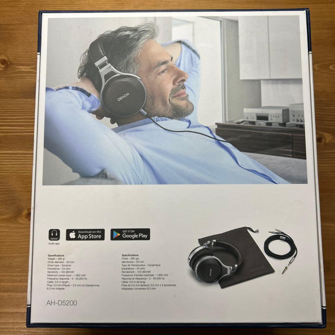 【美品】DENON デノン AH-D5200 ヘッドホン　動作確認済みd5200