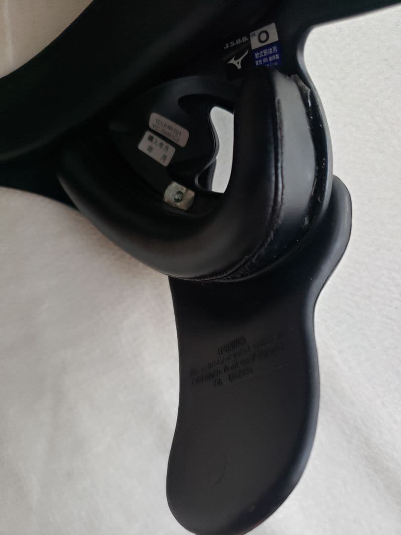 野球ミズノ軟式用ヘルメット　フェイスガード　右打者　ブラック　サイズO