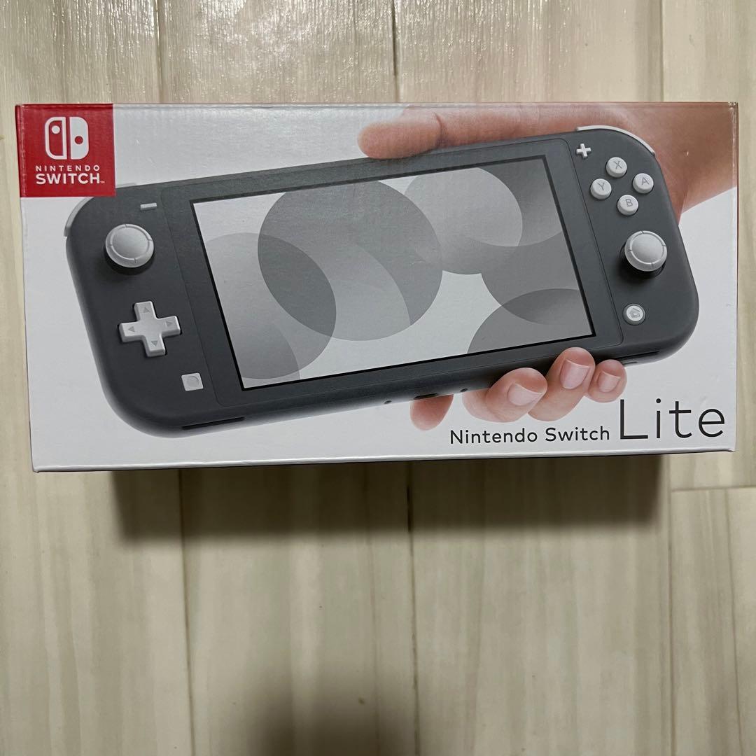 Nintendo Switch Lite グレー本体，充電器，箱付き