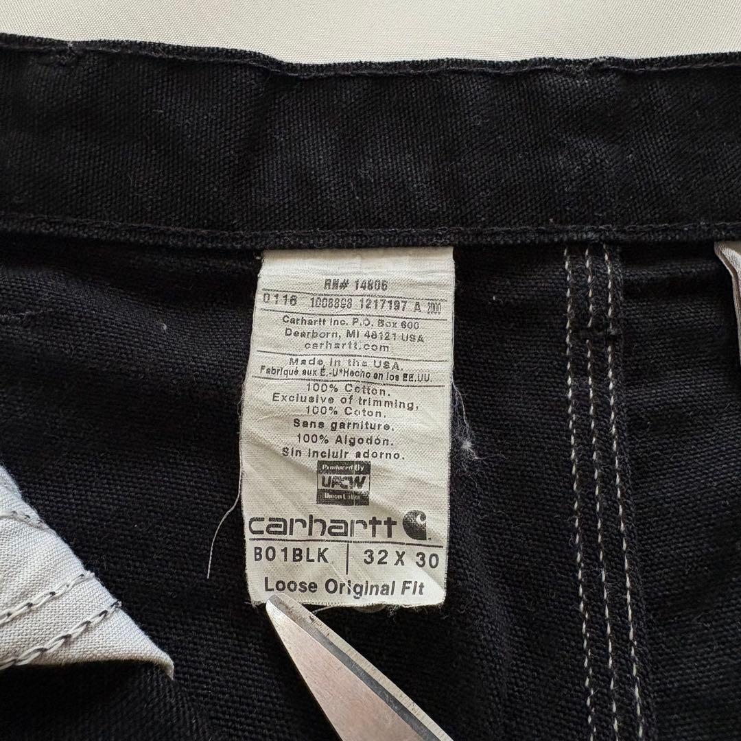 Carhartt USA製　ダブルニー　ブラック