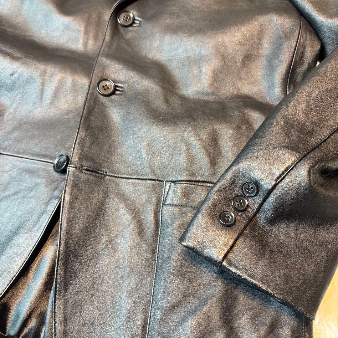 ヴァレンティノ 超高級　リアルレザージャケット　レザーブレザー　スーツ　美品