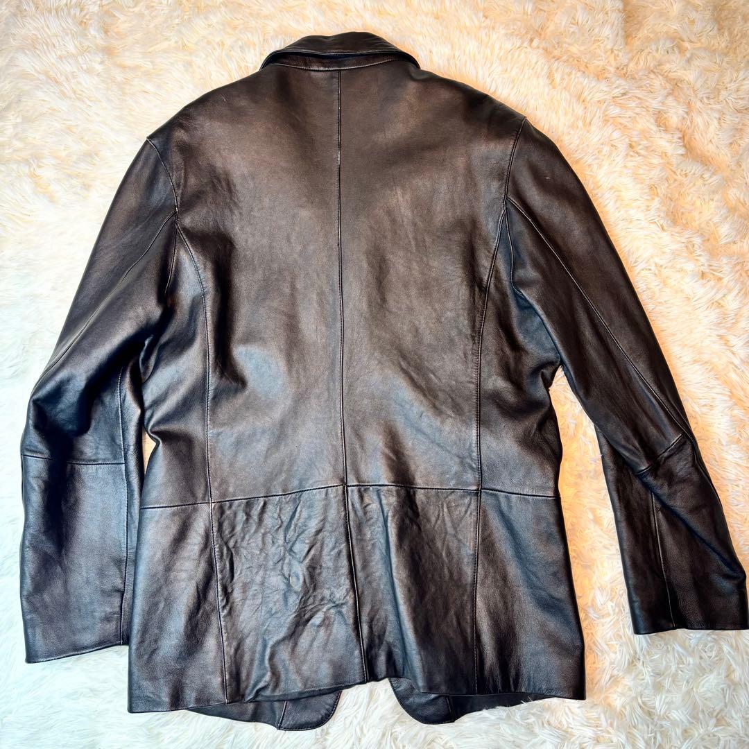 ヴァレンティノ 超高級　リアルレザージャケット　レザーブレザー　スーツ　美品