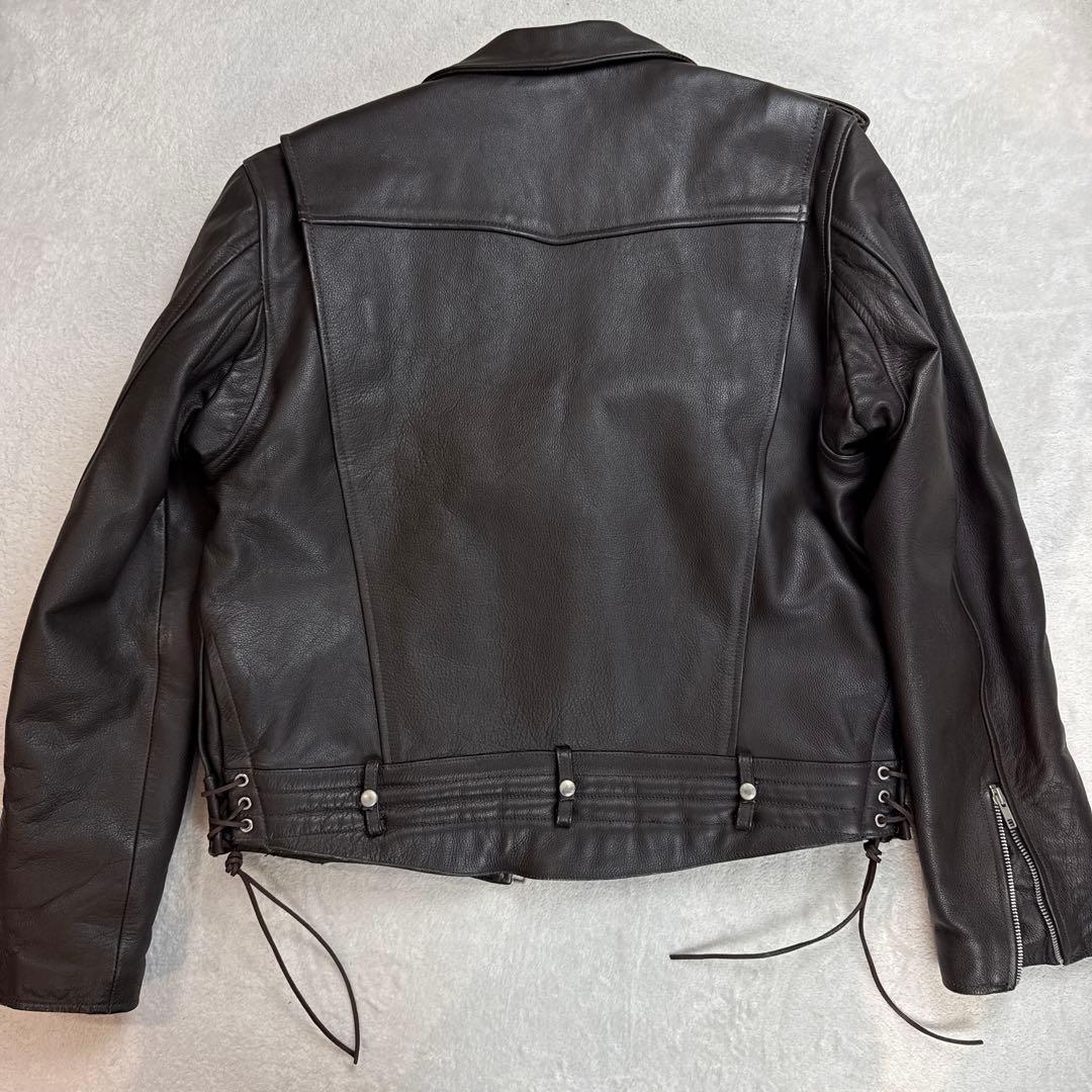 リューグーレザーズ　大きいサイズ　牛革レザーダブルライダースジャケット XL美品