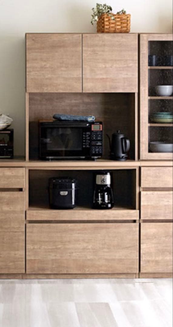 国産 ユニット 幅86cm 高さ185cm 食器棚 キッチン収納