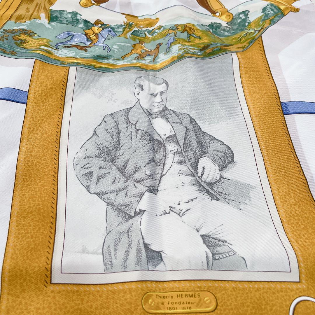 美品　エルメス　カレ90 スカーフ　エルメスの思い出　正規品　シルク