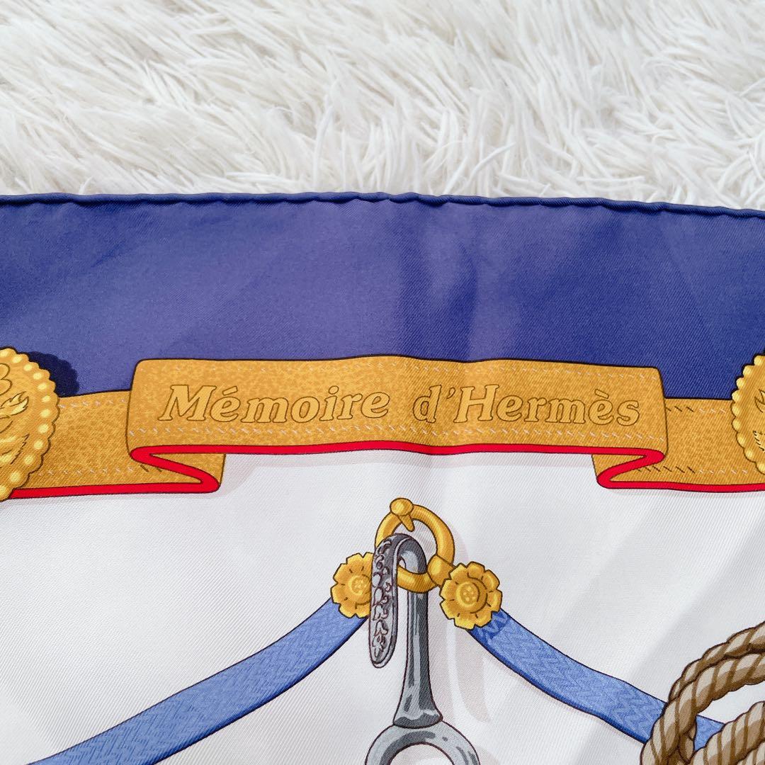 美品　エルメス　カレ90 スカーフ　エルメスの思い出　正規品　シルク