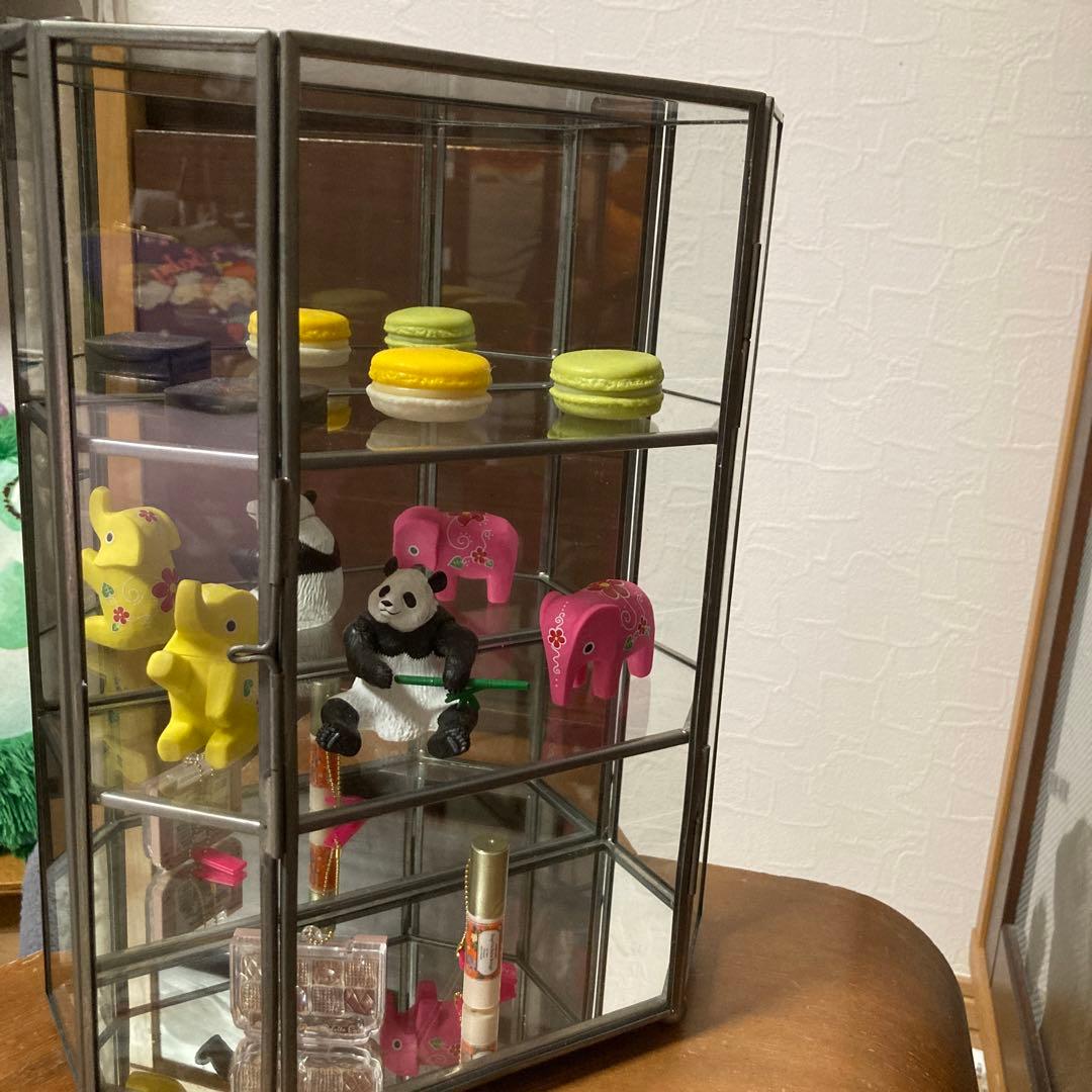 ガラス製コレクションボックス 約27cm