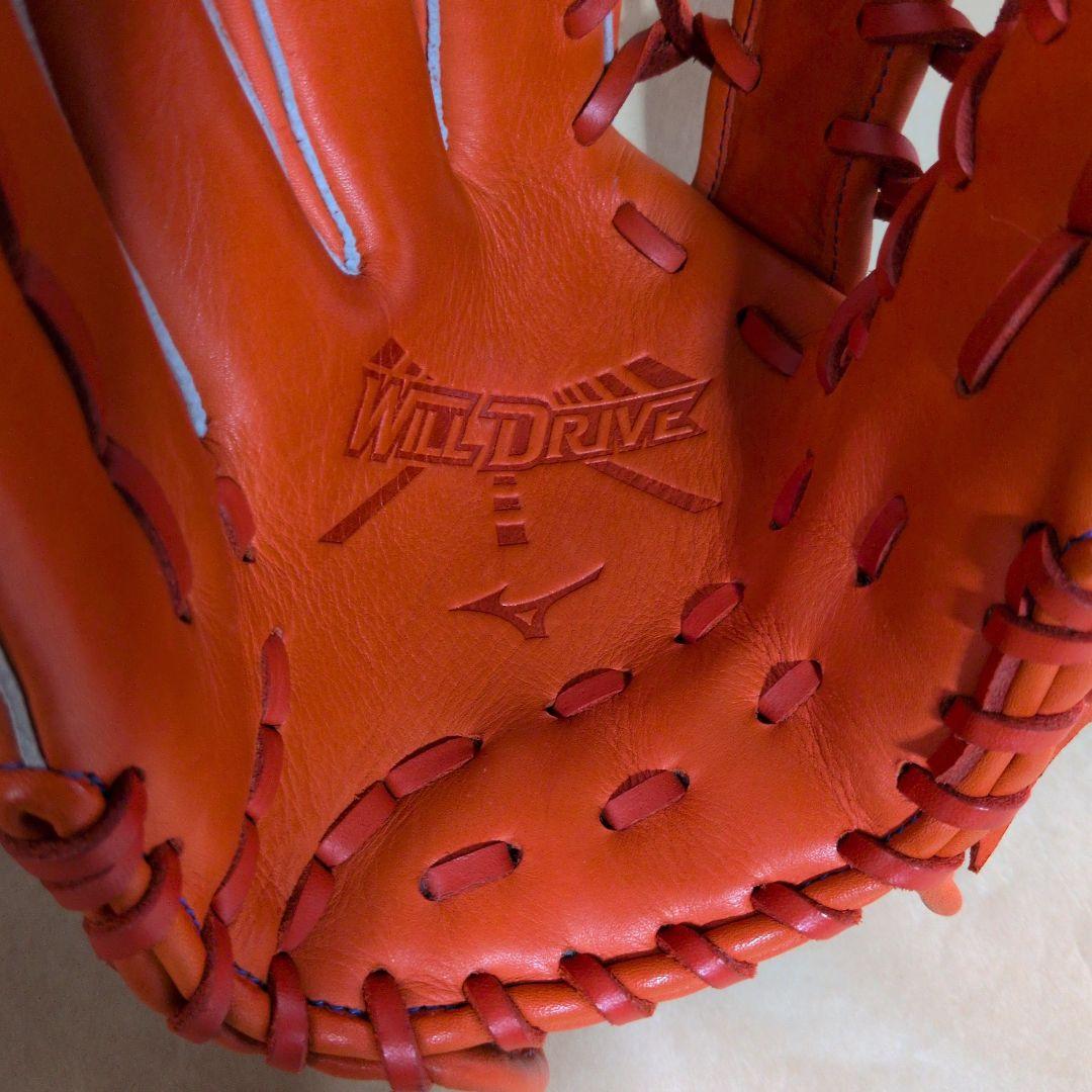 Mizuno:左投げ:軟式グローブ:外野手:スプレンディッドオレンジ:サイズ14
