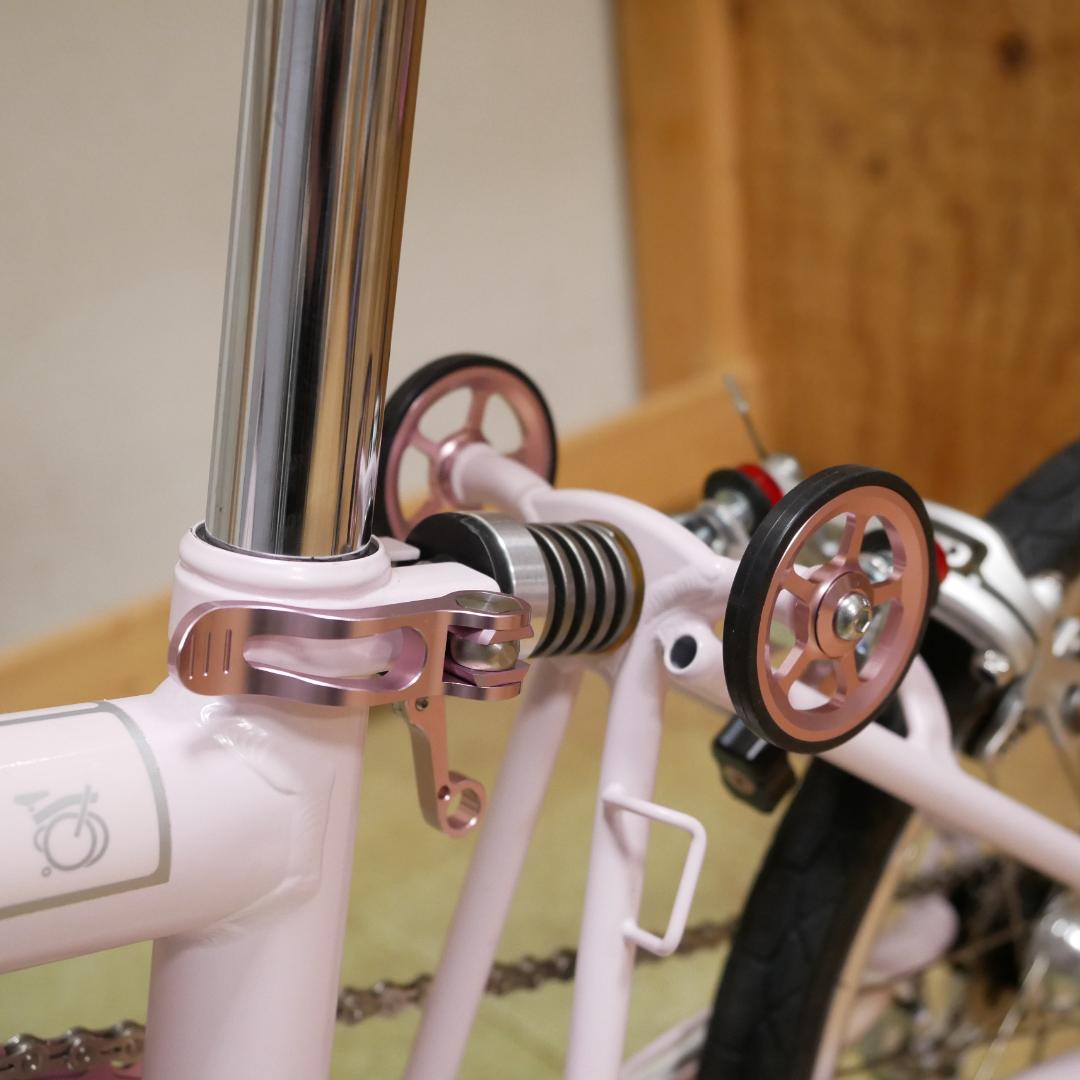 BROMPTON 外装5速　　フルカスタマイズ　レトロ　桜ピンク