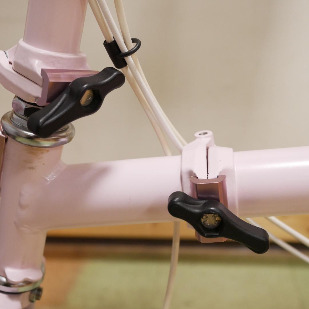 BROMPTON 外装5速　　フルカスタマイズ　レトロ　桜ピンク