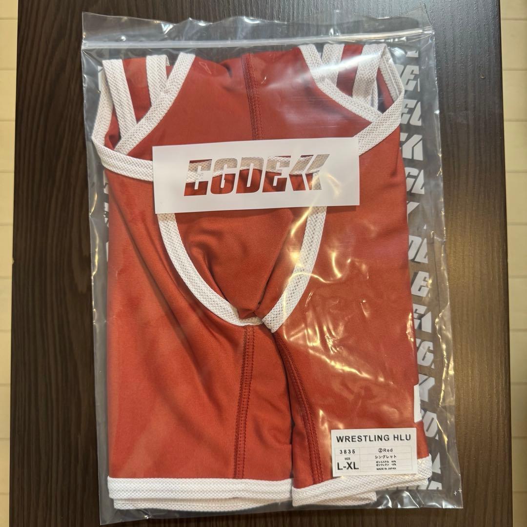 【3835】EGDE≪ WRESTLING HLU シングレット 赤 L-XL