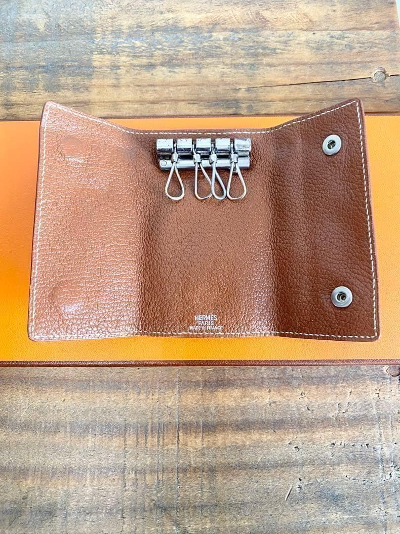 □H エルメス セリエ エテュイクレ4 レザー 4連キーケース キーホルダー