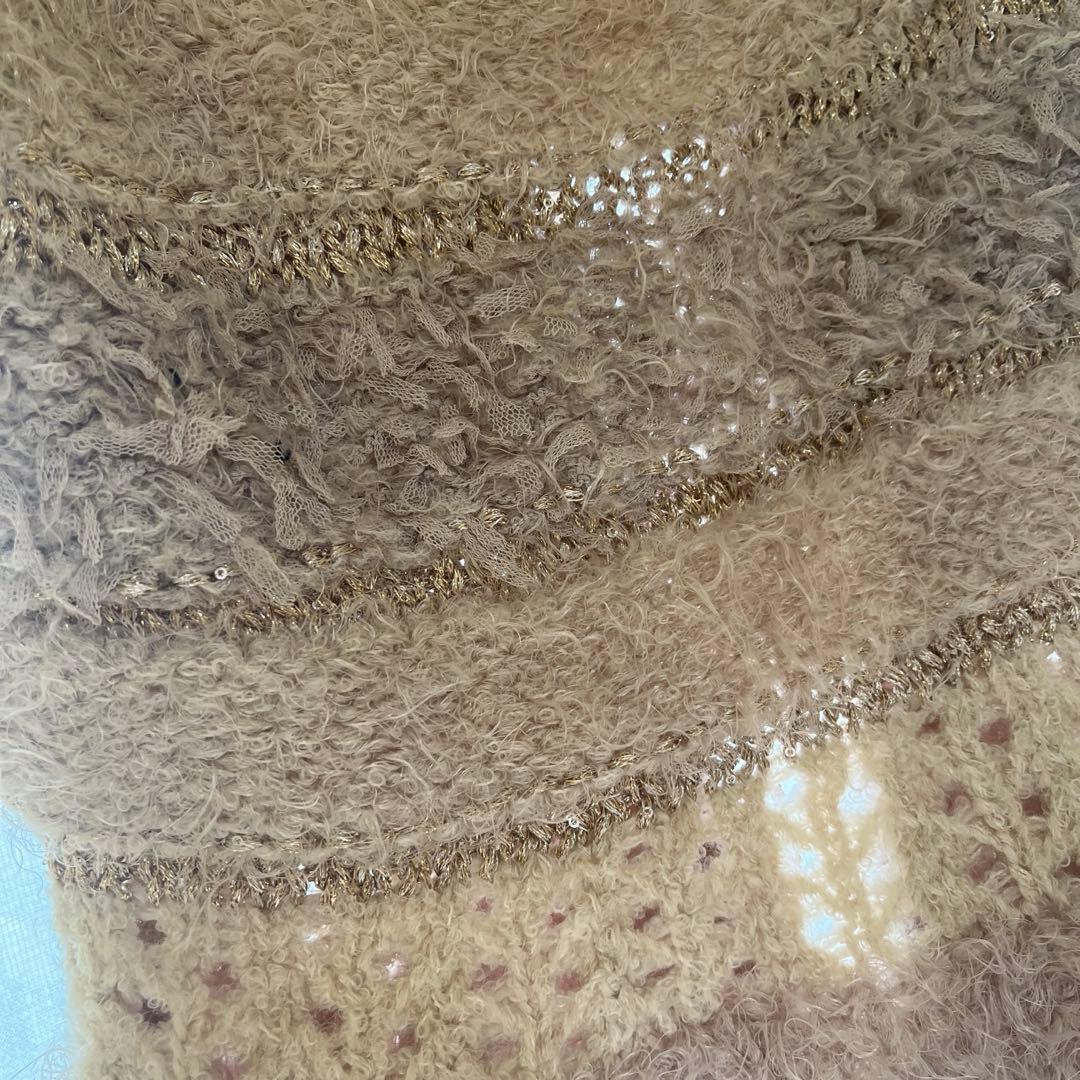 ニットペプラムビスチェ