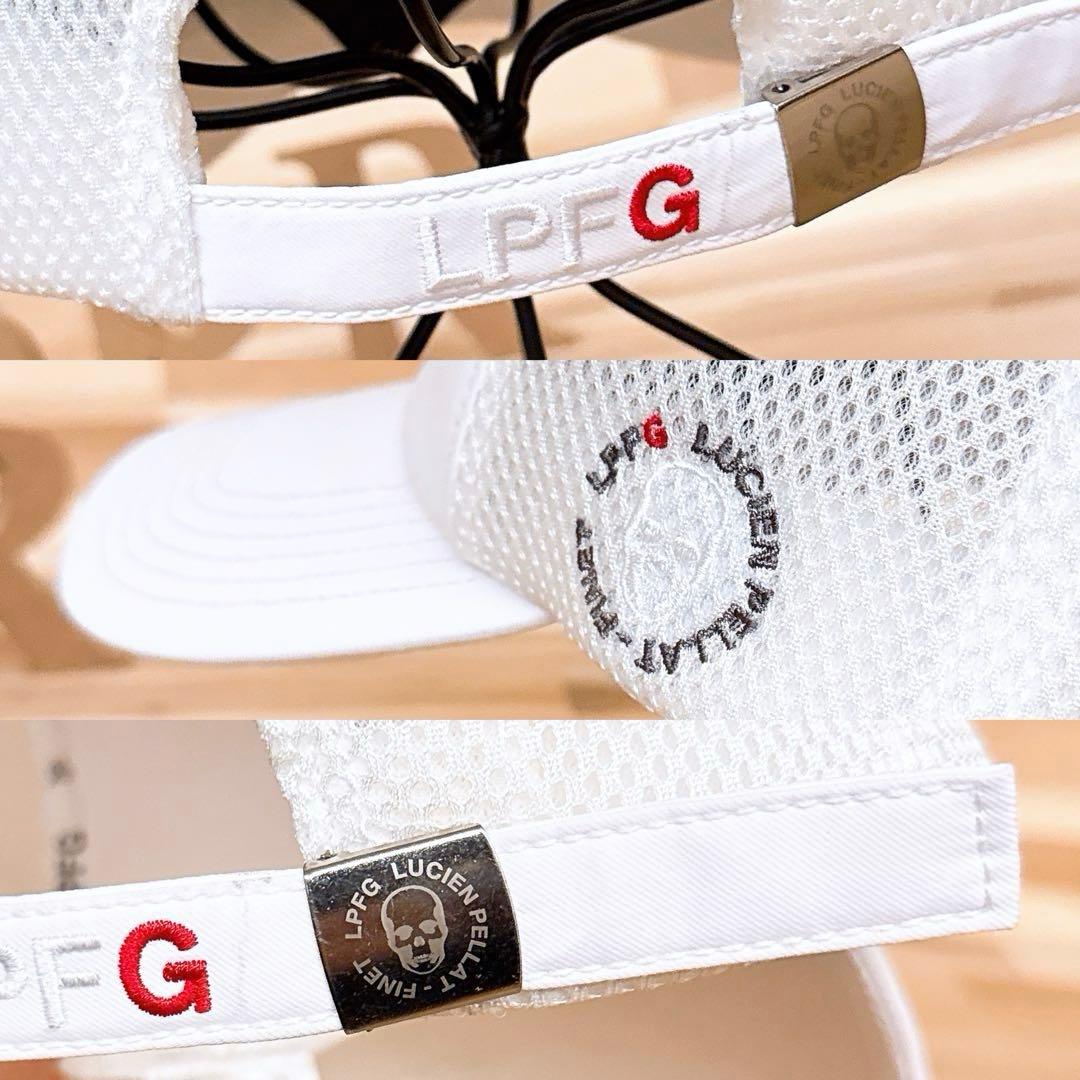 【ルシアンペラフィネ】LPFG ゴルフ スカル メッシュキャップ 白ホワイト
