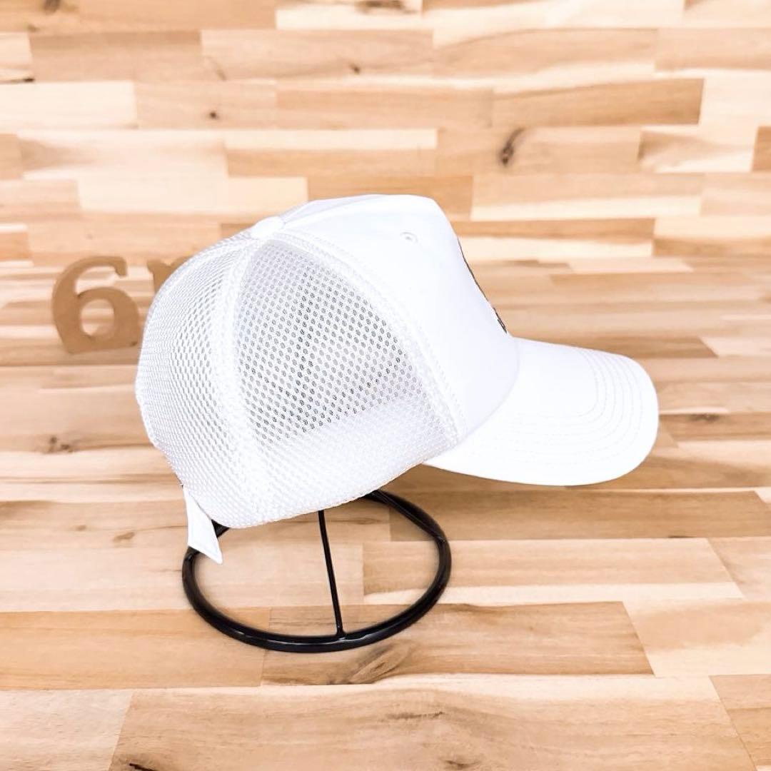 【ルシアンペラフィネ】LPFG ゴルフ スカル メッシュキャップ 白ホワイト