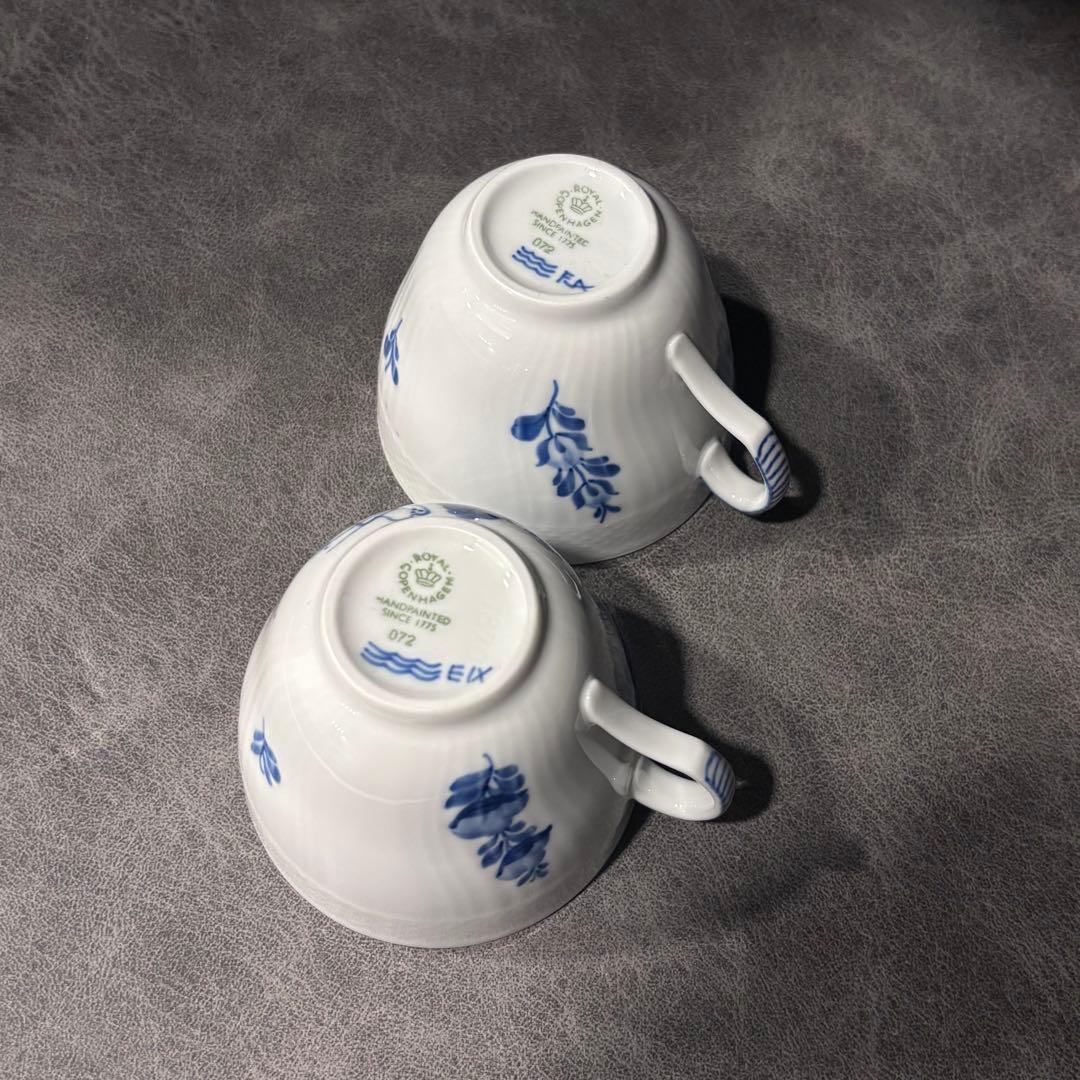 お得セット ブルーフラワー カーブプレートプレインカップ2ロイヤルコペンハーゲン