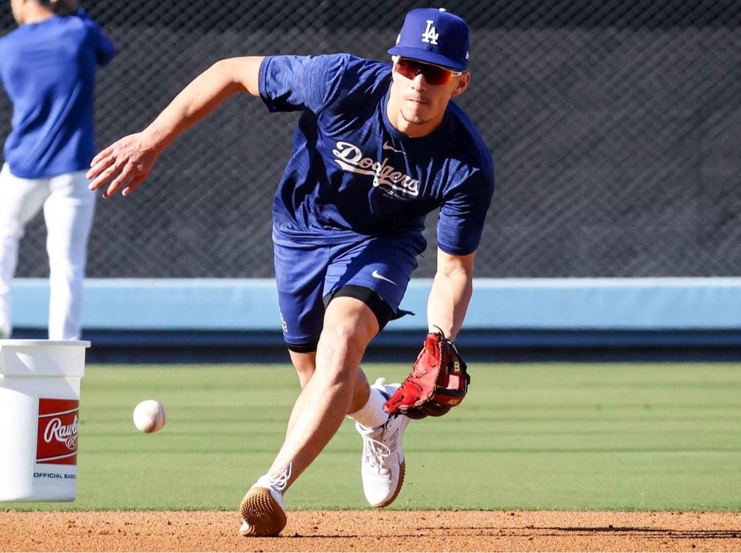 海外M：ドジャース オーセンティックコレクション　プラクティスTシャツ