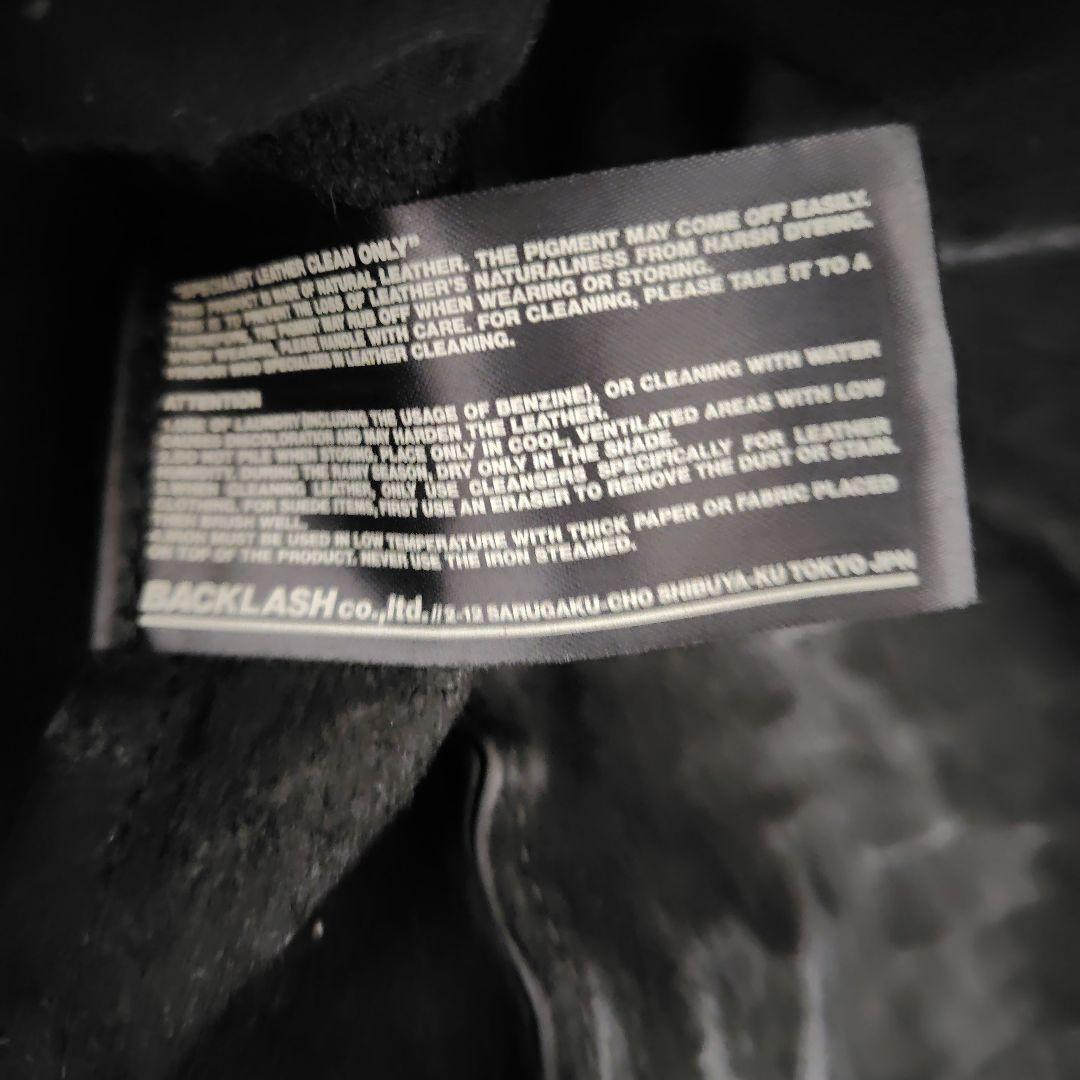 バックラッシュ 希少XXL イタリーショルダーブラックシングルレザー 最終価格