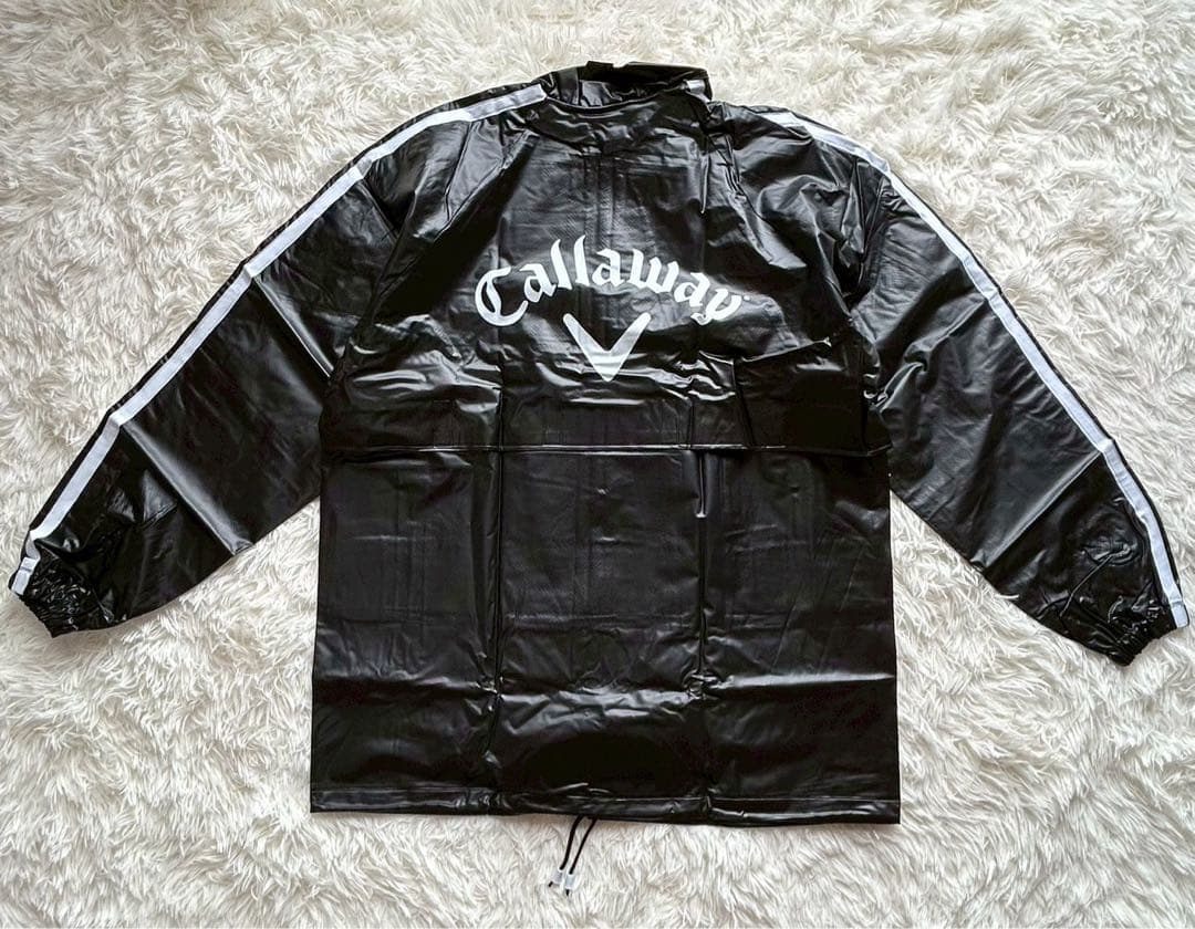 【美品】キャロウェイ ゴルフ レインウェア セットアップ スポーツウェア 黒XL