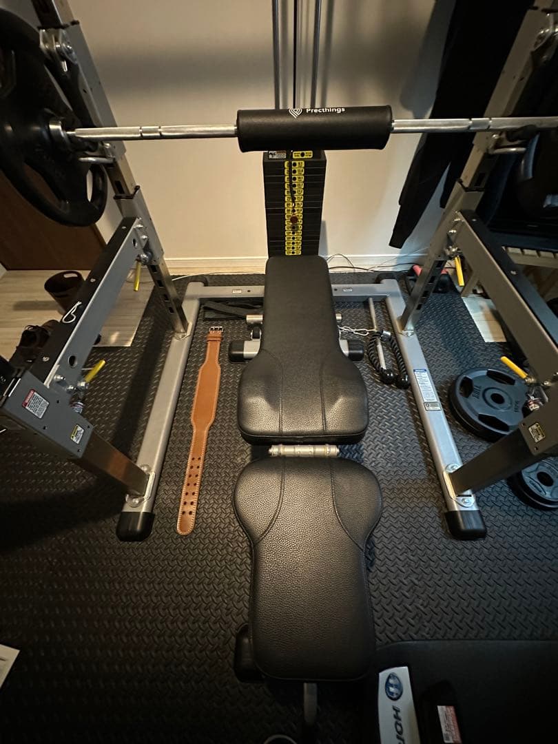 タフスタッフ　パワーラックプーリーセット+インクラインベンチ