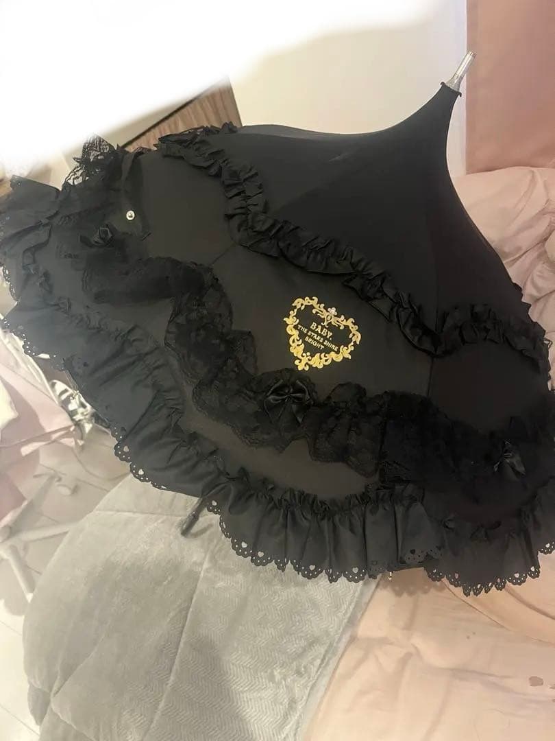 ベイビーザスターズシャインブライト ロマンティックアンブレラ ブラック 黒