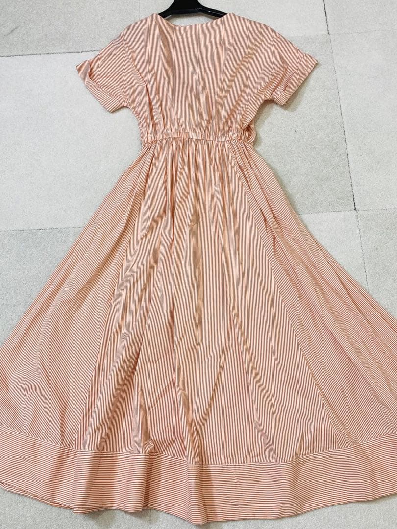 8668. 【極美品】Sov. カシュクール リボン フレア ロングワンピース