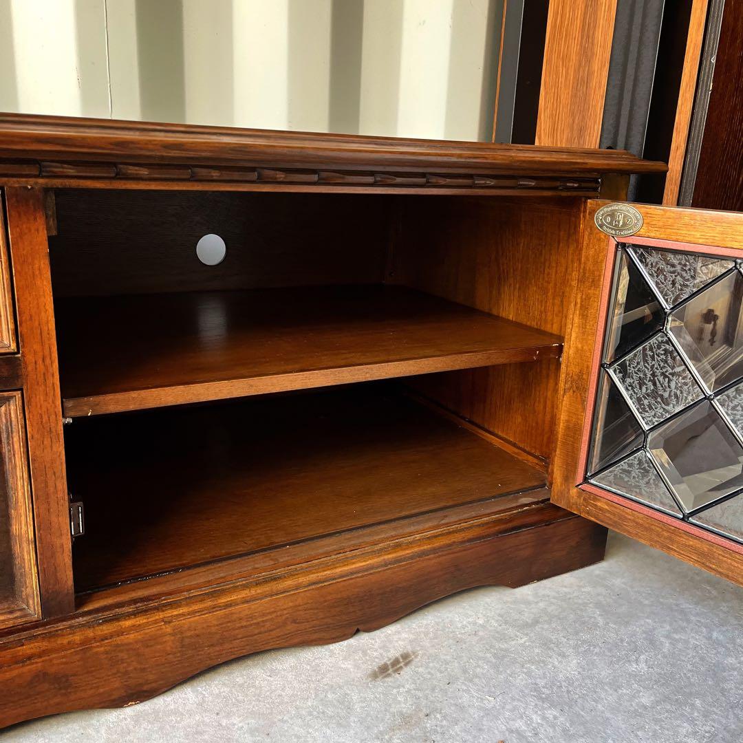 定価16.4万！クラシック英国風アンティークステンドグラス　テレビボード TV台