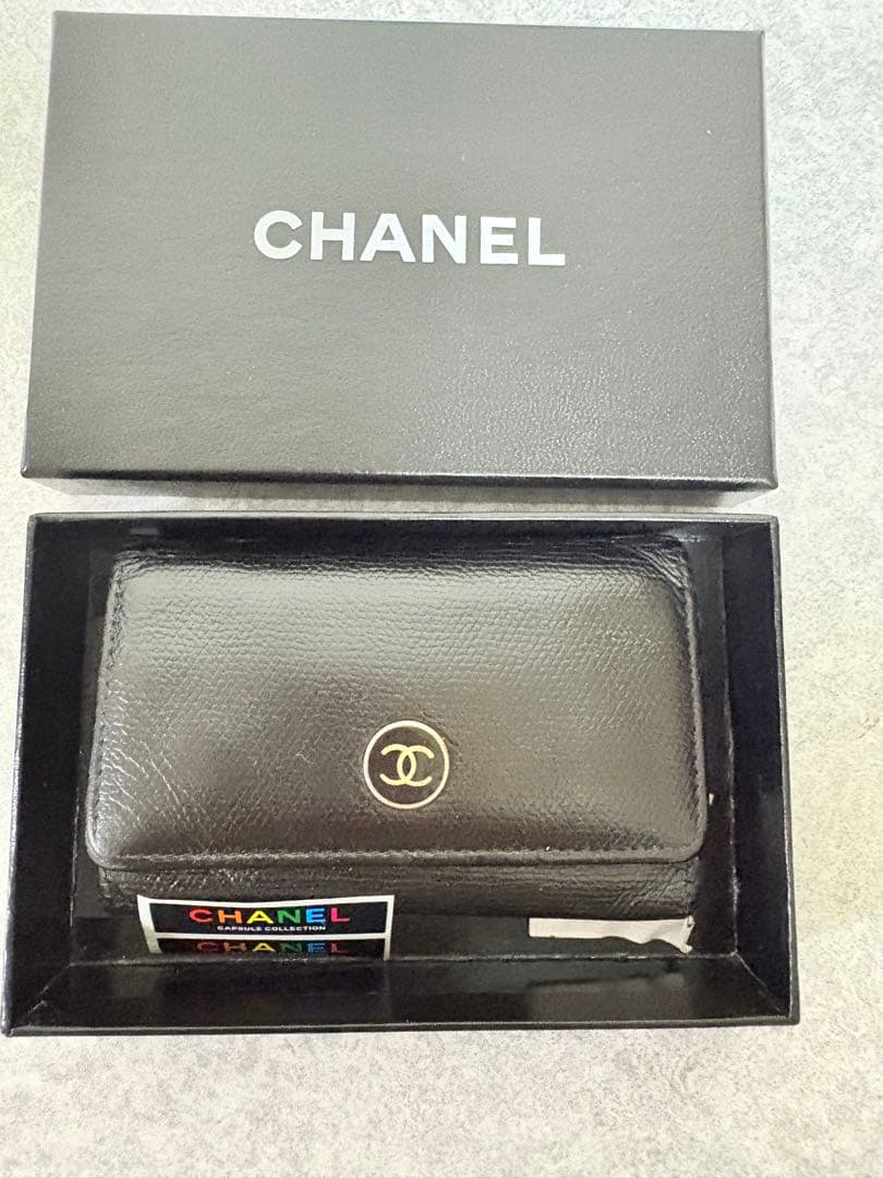 t*o様 (正規品)CHANEL ブラック 本革レザー 6連キーケース