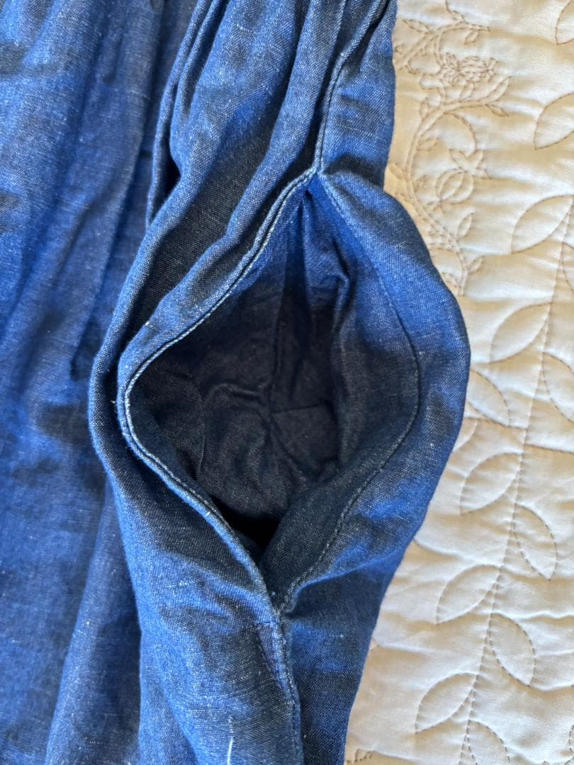 けんもん　美品★kazumiさんの生地をたっぷり使ったデニムワンピース