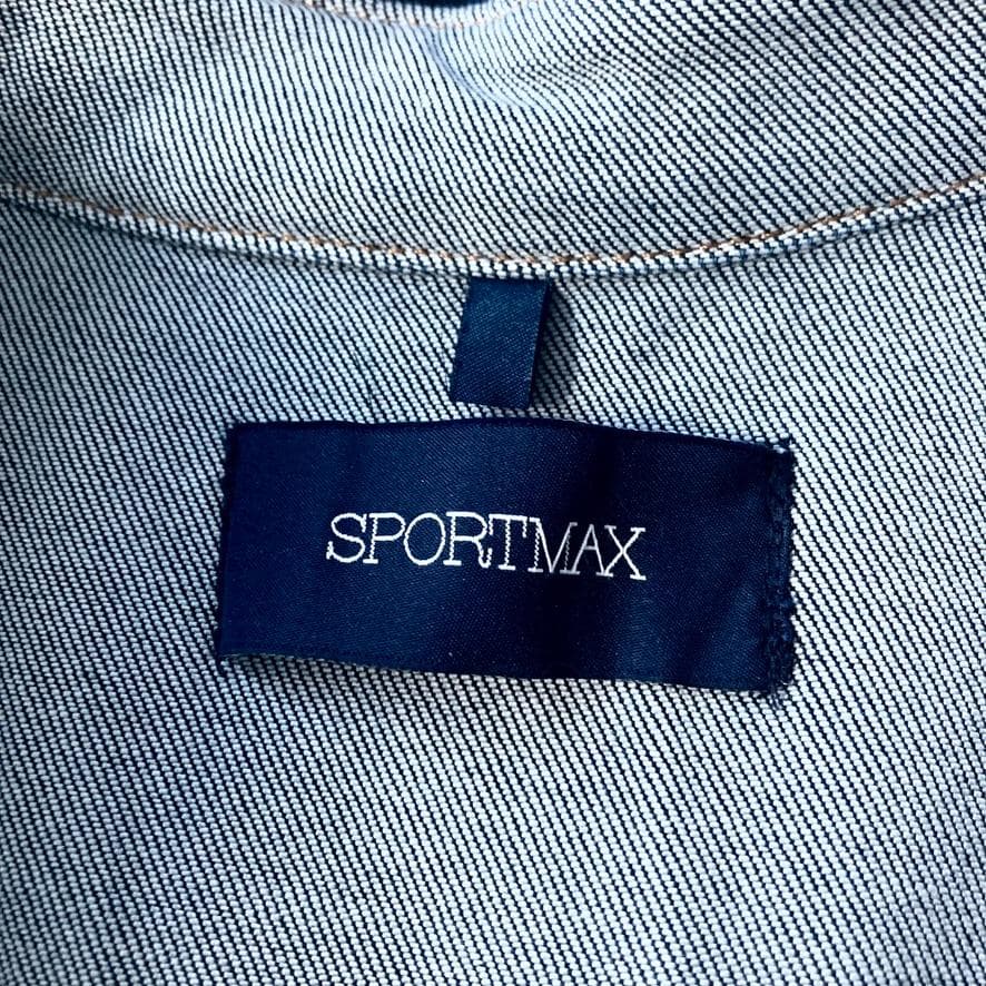 【大きいサイズ／美品】マックスマーラ　近年 ストレッチデニムマキシ丈ワンピース