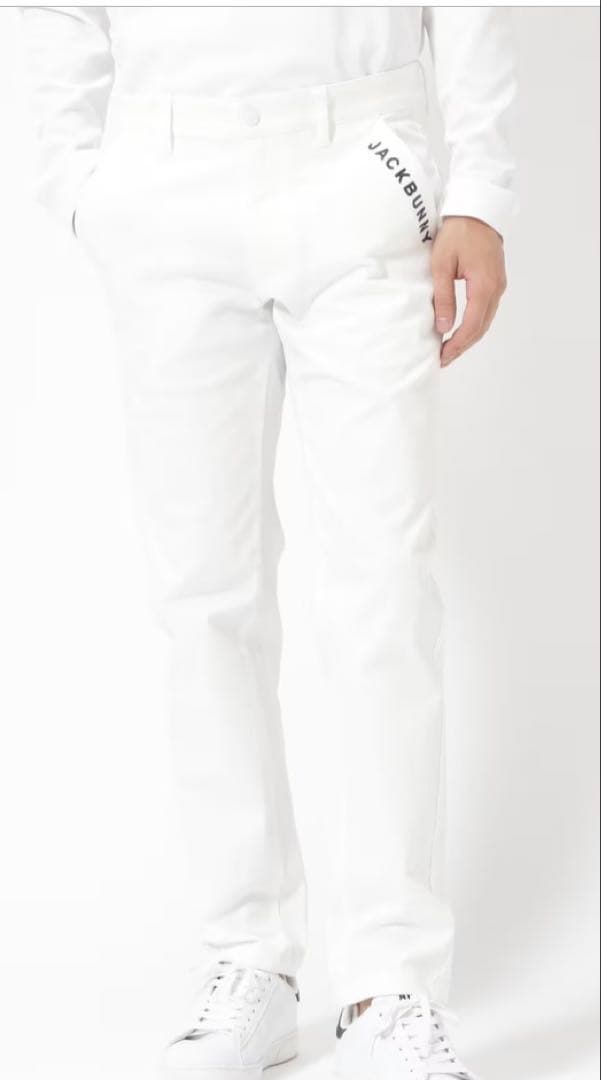 新品 パーリーゲイツ ジャックバニー 2WAYストレッチパンツ(7)3L/白