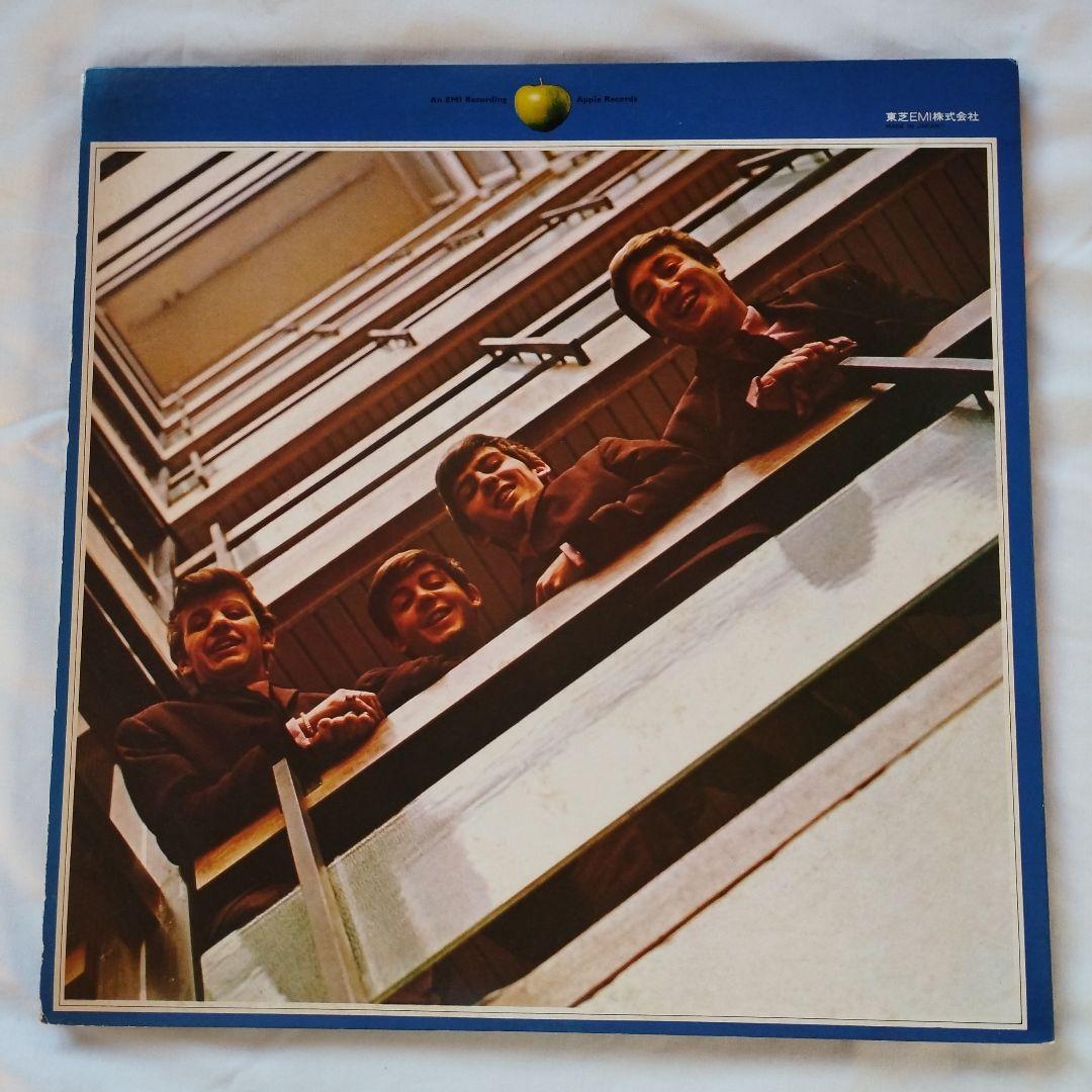 美品　レコード　国内盤　国旗帯　青盤　ビートルズ　LP　2枚組　ポスター付き