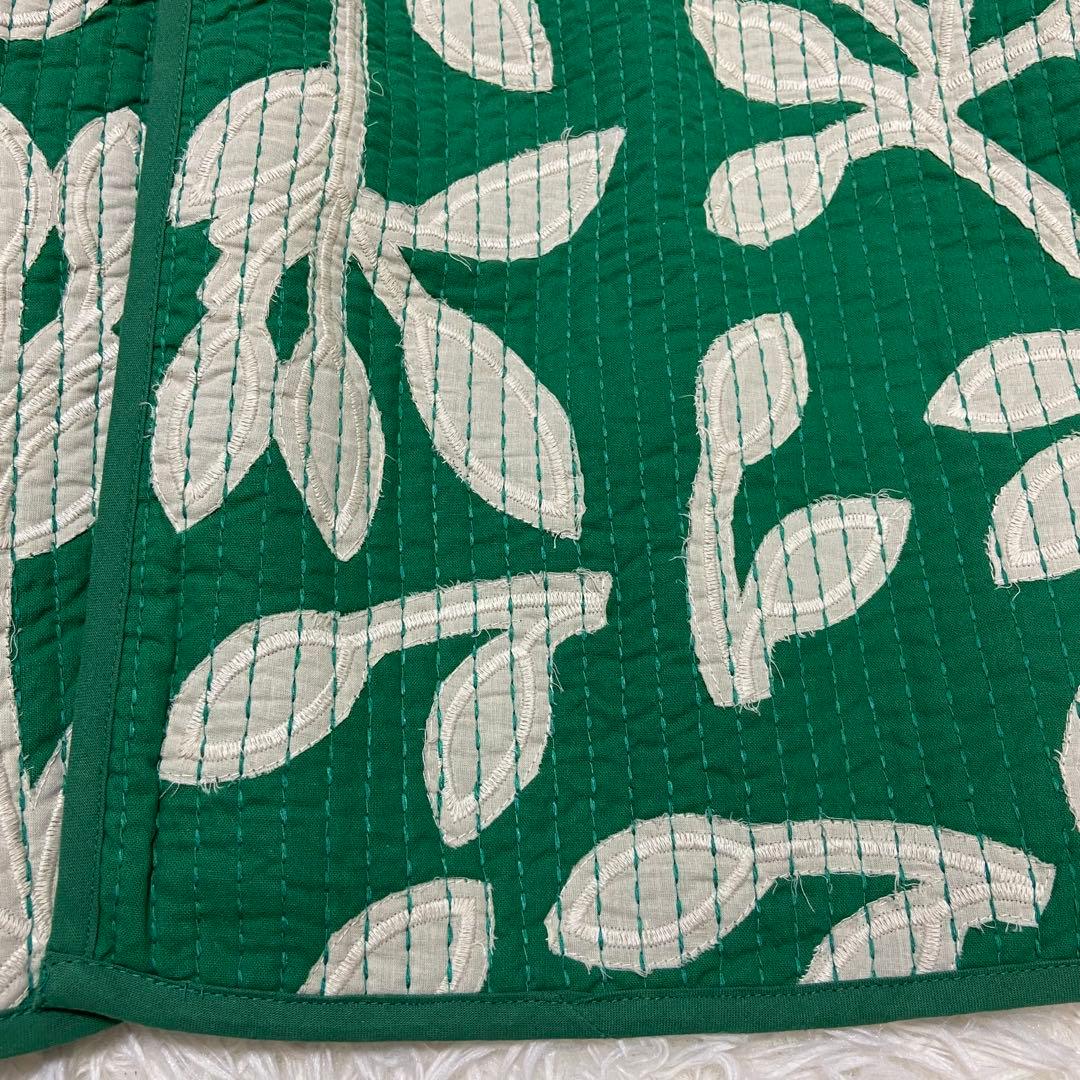 新品タグ　ciaopanic typy India 差し子刺繍ガウン　グリーン