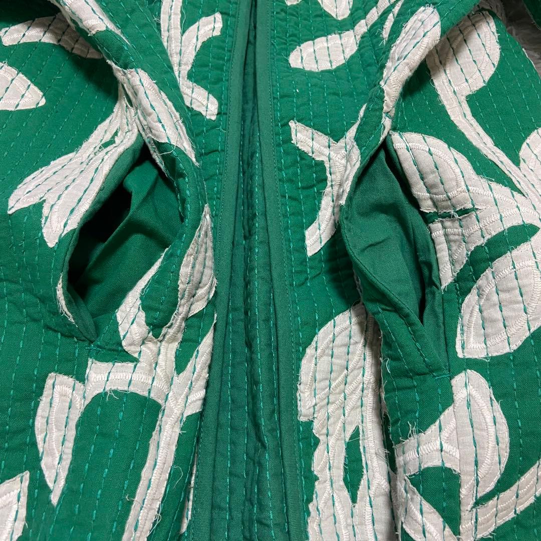 新品タグ　ciaopanic typy India 差し子刺繍ガウン　グリーン