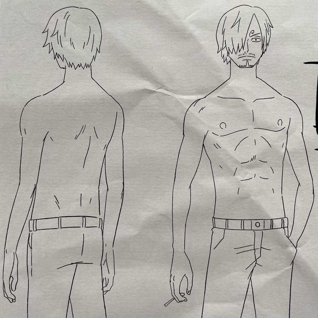 決定稿 1枚 設定資料 サンジ 裸 Ver Sanji ONE PIECE