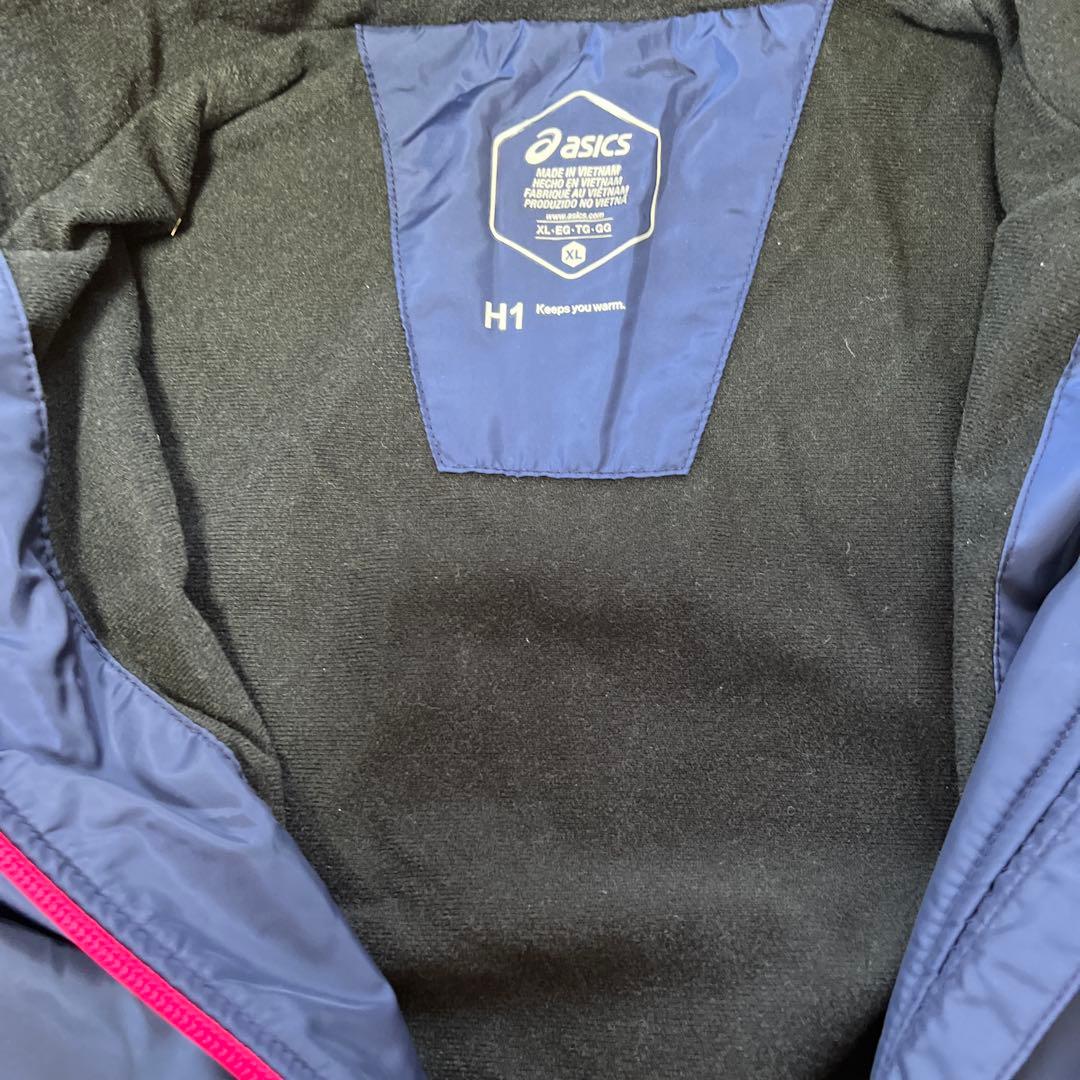 【新品同様】　ASICS ウィンドブレーカー ネイビー/ピンク