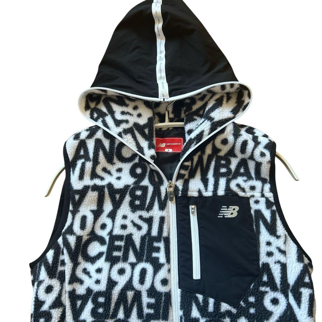 ❤️美品❤️ニューバランスゴルフ ボアフードベスト 0 モノトーン S相当