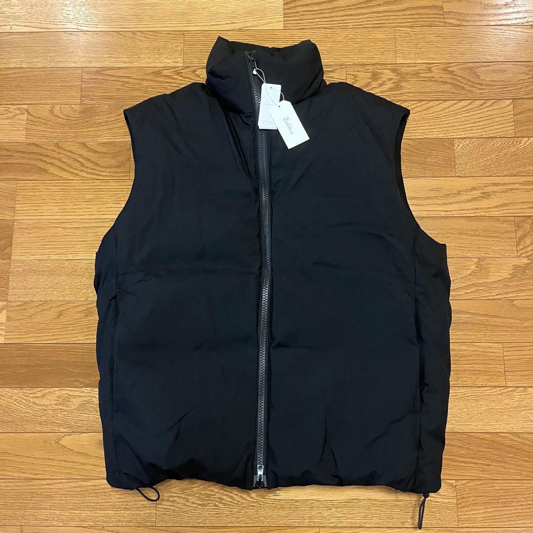 【EDITION】ダウンベストウールトロピカル ジップベスト ブラックSサイズ