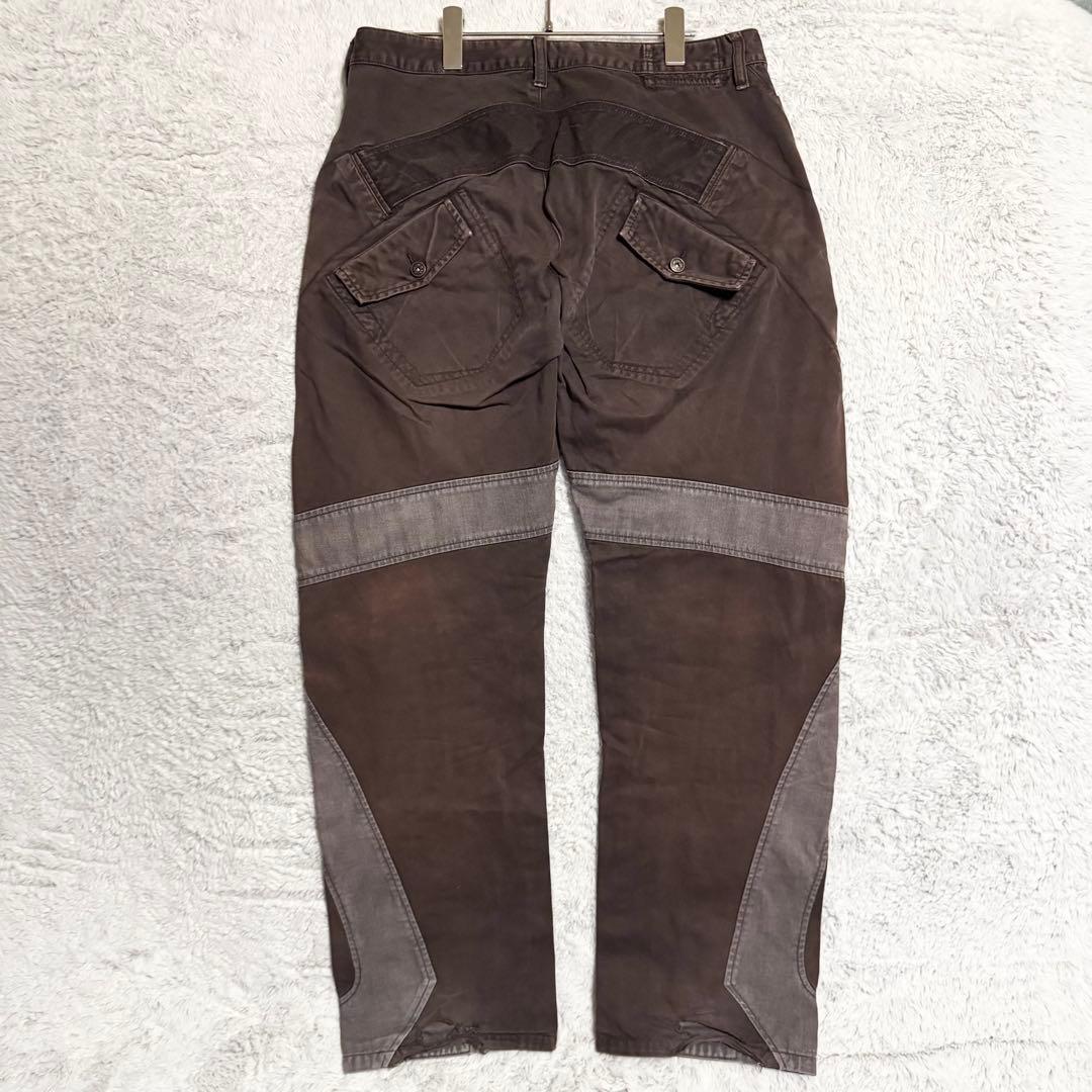 マリテフランソワジルボー シャトルパンツ ストリート パッチワーク L 茶 希少