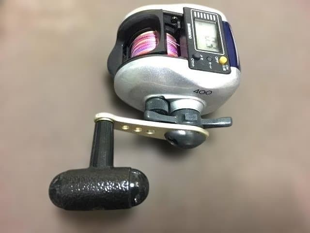 シマノ・クイックファイヤーSLS４００デジタル・中古・船用リールがお買い得！