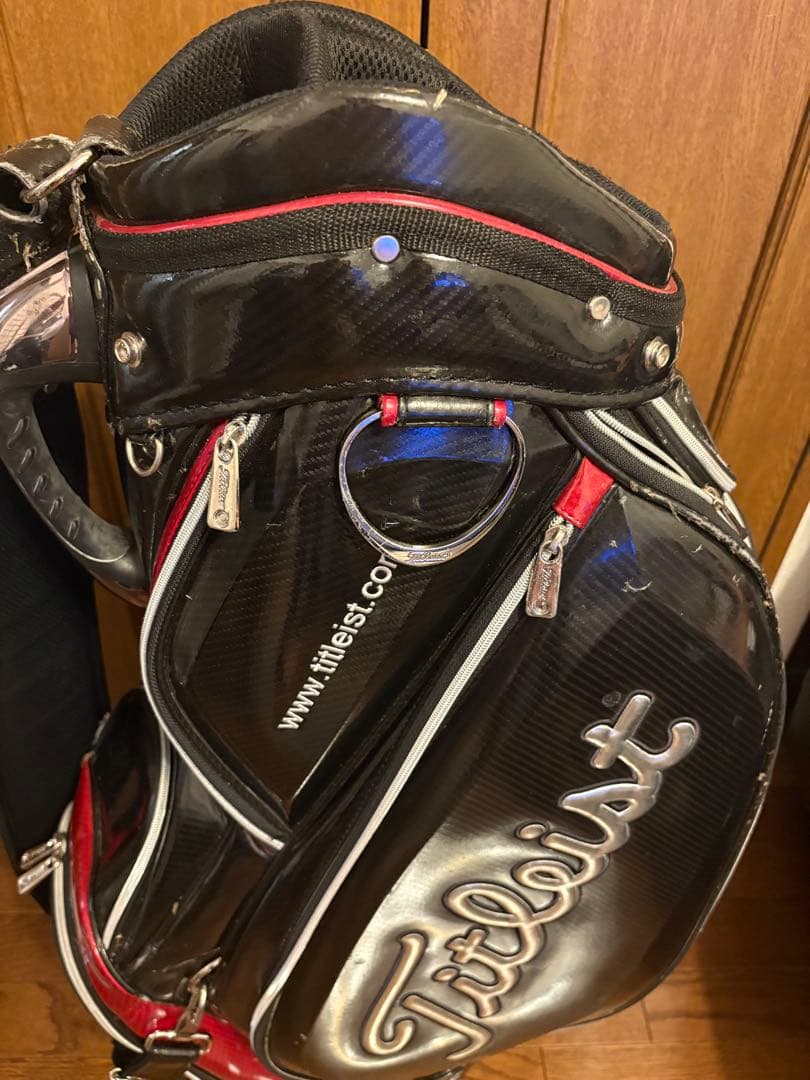 Titleist キャディバッグ ブラック/レッド　タイトリスト
