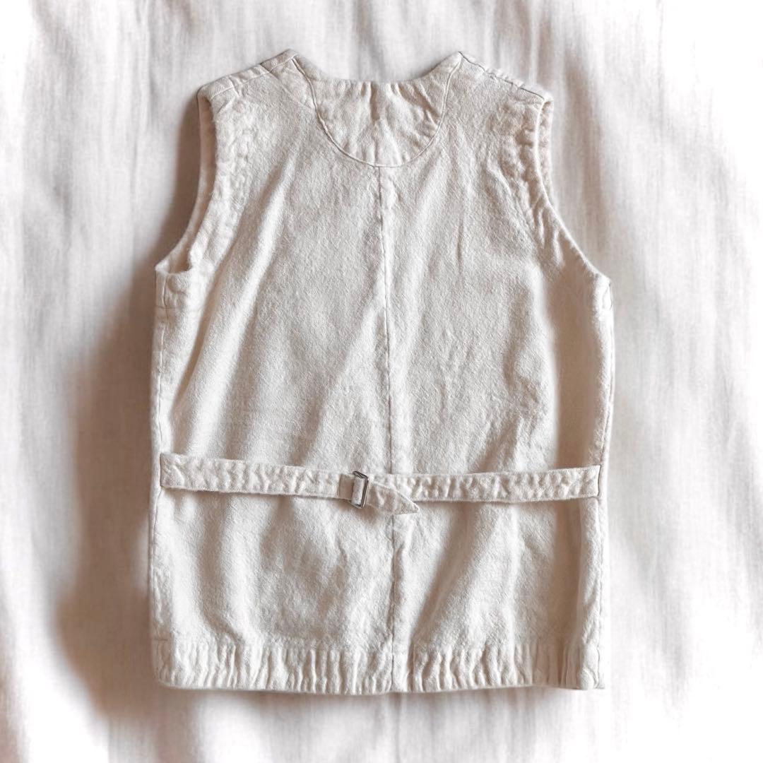 00s MARC LE BIHAN 縮絨ウール ラウンドボタン 変形 ベスト