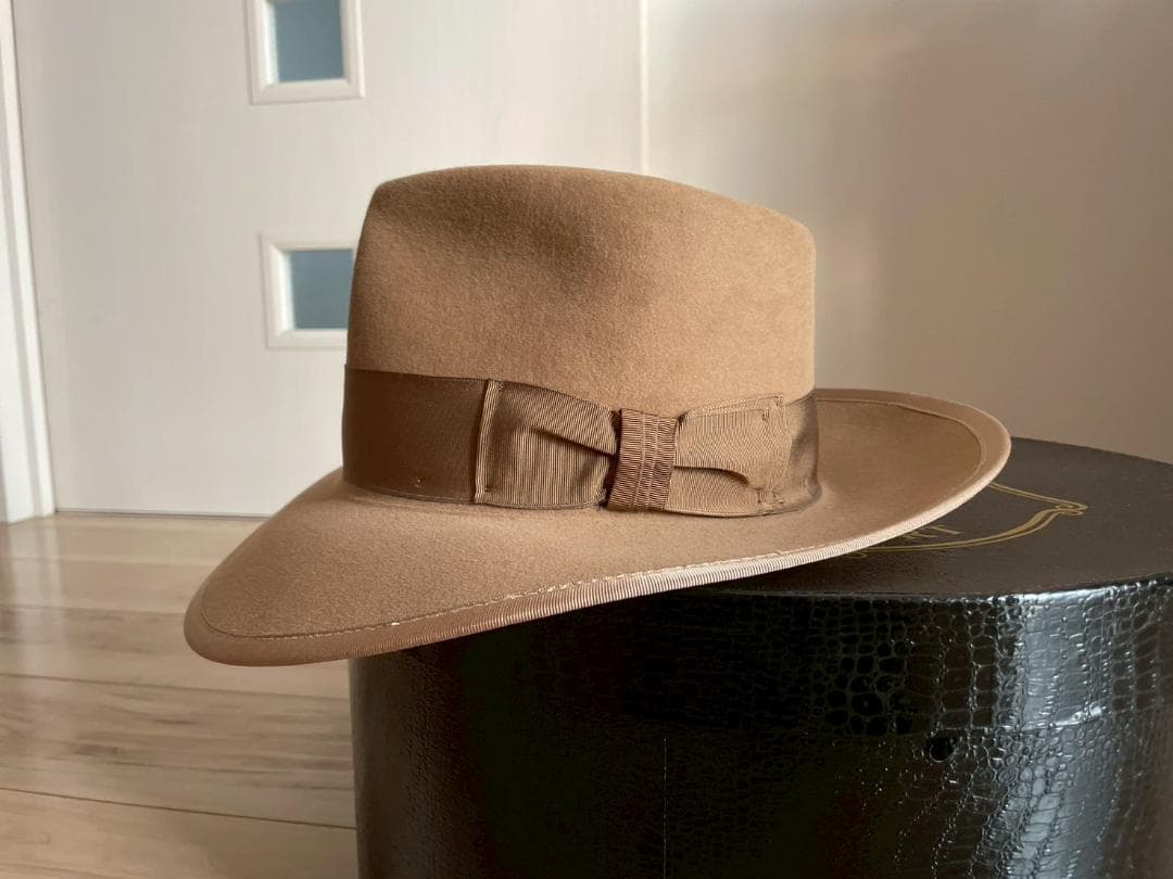 ステットソン　ハット　ベージュ　ジョニーデップ　ウエスタン　ラビット　ビーバー